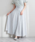 natural couture(ナチュラルクチュール) 綿麻ハイウエストサーキュラースカート