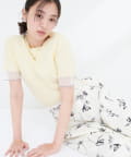 natural couture(ナチュラルクチュール) 袖口シアー強撚リブニット