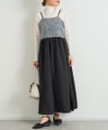 OUTLET(アウトレット) 【un dix cors】ニットドッキングキャミワンピース