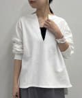 新品　Loungedress スキッパースウェット　ホワイト　ラウンジドレス 新品 Loungedress スキッパースウェット ホワイト ラウンジドレス