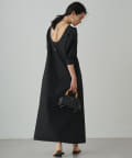OUTLET(アウトレット) 【Loungedress】パフUネックワンピース