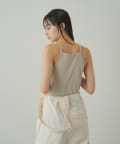 OUTLET(アウトレット) 【earthy_】【抗菌防臭】オーガニックコットンアメスリカップ付きキャミ