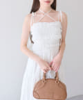 OLIVE des OLIVE(オリーブ デ オリーブ) 【S/Mサイズ展開】フリルシャーリングキャミワンピ