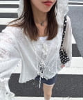 CIAOPANIC(チャオパニック) 【MyM Mahiruさん着用】【MyM Yoshikoさん着用】レースメローフーディートップス