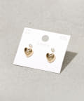 3COINS(スリーコインズ) メタルハートピアス4個セット