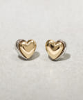 3COINS(スリーコインズ) ダブルハートピアス