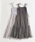 NICE CLAUP / OLIVE des OLIVE OUTLET(ナイスクラップ  / オリーブ デ オリーブ アウトレット) 【OLIVE des OLIVE】チュールドッキングワンピ
