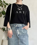 Croisiere(クロジエール) 【二の腕カバーだけじゃない】ポンチローマ袖スリットTEE