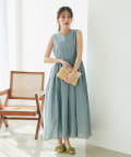 La boutique BonBon(ラブティックボンボン) 【お上品】シアーデニムワンピース