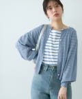 natural couture(ナチュラルクチュール) 接触冷感金釦シアーカーデ