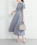 natural couture(ナチュラルクチュール) 【大人気リバイバル】涼しげスキッパー衿お上品ワンピース