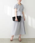 natural couture(ナチュラルクチュール) 【WEB限定】涼しげスキッパー衿お上品ワンピース(Lサイズ)