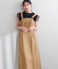 natural couture(ナチュラルクチュール) リボンディティールジャンスカワンピース