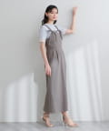 natural couture(ナチュラルクチュール) リボンディティールジャンスカワンピース