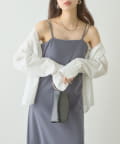 natural couture(ナチュラルクチュール) カップ付きカットソーキャミワンピース