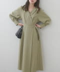 natural couture(ナチュラルクチュール) 【WEB限定】オープンネックレディワンピース