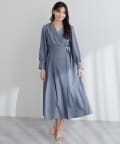 natural couture(ナチュラルクチュール) 【WEB限定】オープンネックレディワンピース