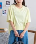 CIAOPANIC TYPY(チャオパニックティピー) 【すっきり見え】クロップド丈ピグメントTee