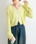 w closet(ダブルクローゼット) 【4色展開】スラブホックカーディガン