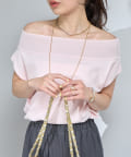 La boutique BonBon(ラブティックボンボン) 【最強美人見え】クールタッチUVオフショルフレンチニット