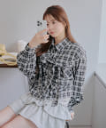 NICE CLAUP / OLIVE des OLIVE OUTLET(ナイスクラップ  / オリーブ デ オリーブ アウトレット) 【RMAF】【カジュアルガーリー】Wリボンショートブラウス