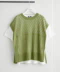 NICE CLAUP / OLIVE des OLIVE OUTLET(ナイスクラップ  / オリーブ デ オリーブ アウトレット) 新色登場【お得なセットitem】透かしベスト+TシャツSET
