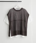 NICE CLAUP / OLIVE des OLIVE OUTLET(ナイスクラップ  / オリーブ デ オリーブ アウトレット) 新色登場【お得なセットitem】透かしベスト+TシャツSET