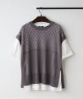 NICE CLAUP / OLIVE des OLIVE OUTLET(ナイスクラップ  / オリーブ デ オリーブ アウトレット) 新色登場【お得なセットitem】透かしベスト+TシャツSET