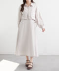 NICE CLAUP / OLIVE des OLIVE OUTLET(ナイスクラップ  / オリーブ デ オリーブ アウトレット) 【RMAF】配色ステッチジャケット+ワンピースセット