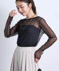 La boutique BonBon(ラブティックボンボン) 【待望の復刻！全骨格オススメ！】シアードット前後2WAYトップス