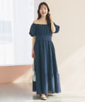 La boutique BonBon(ラブティックボンボン) 【最強モテ】シアーチェックパフスリーブワンピース