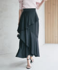 La boutique BonBon(ラブティックボンボン) 【美シルエット】アシメラッフルスカート