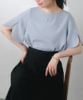 NICE CLAUP / OLIVE des OLIVE OUTLET(ナイスクラップ  / オリーブ デ オリーブ アウトレット) 【natural couture】ＢＡＣＫパールハチワレスリーブＴＯＰＳ