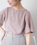 NICE CLAUP / OLIVE des OLIVE OUTLET(ナイスクラップ  / オリーブ デ オリーブ アウトレット) 【natural couture】ＢＡＣＫパールハチワレスリーブＴＯＰＳ
