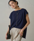 LOUNGEDRESS(ラウンジドレス) 【きれいめインナー/１枚着でも使える！】カットジョーゼットフレンチブラウス