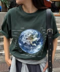 CIAOPANIC TYPY(チャオパニックティピー) 【WEB限定】【新色追加】ムーンクレーター＆アースロゴプリントTee