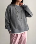 FREDY & GLOSTER(フレディ アンド グロスター) ラメ裏毛サイドZIPスウェットプルオーバー