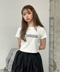 RAY CASSIN(レイカズン) ピグメントシャーリングロゴチビTシャツ