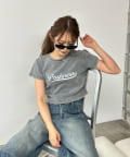 RAY CASSIN(レイカズン) ピグメントシャーリングロゴチビTシャツ