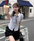 OLIVE des OLIVE(オリーブ デ オリーブ) 【再販受付中/インフルエンサー企画 】Keru リボンブラウス