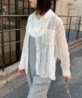 FREDY & GLOSTER(フレディ アンド グロスター) チェック柄シアーシャツ