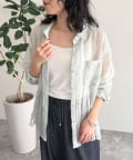 FREDY & GLOSTER(フレディ アンド グロスター) チェック柄シアーシャツ