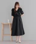 NICE CLAUP / OLIVE des OLIVE OUTLET(ナイスクラップ  / オリーブ デ オリーブ アウトレット) 【一枚でレディなきこなしに】クロス衿ワンピ
