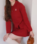 NICE CLAUP / OLIVE des OLIVE OUTLET(ナイスクラップ  / オリーブ デ オリーブ アウトレット) 【one after another】ポロ襟ニットワンピース