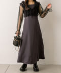 NICE CLAUP / OLIVE des OLIVE OUTLET(ナイスクラップ  / オリーブ デ オリーブ アウトレット) 【OLIVE des OLIVE】チュールボレロ付きワンピース