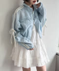 w closet(ダブルクローゼット) 【パルクロ限定カラーあり/２サイズ展開】シアーフリルラインジャケット