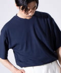 FREDY & GLOSTER(フレディ アンド グロスター) 【GLOSTER】裾ドロスト 機能素材Tシャツ 無地T ショートスリーブ
