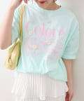 NICE CLAUP / OLIVE des OLIVE OUTLET(ナイスクラップ  / オリーブ デ オリーブ アウトレット) 【RMAF】【人気デザイン】お花シリーズBIGTシャツ