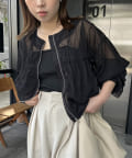 CAPRICIEUX LE'MAGE(カプリシュレマージュ) チュールギャザーブルゾン