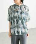 ear PAPILLONNER(イア パピヨネ) 柄シアーシャツ【SUM1 STYLE(スミスタイル)】